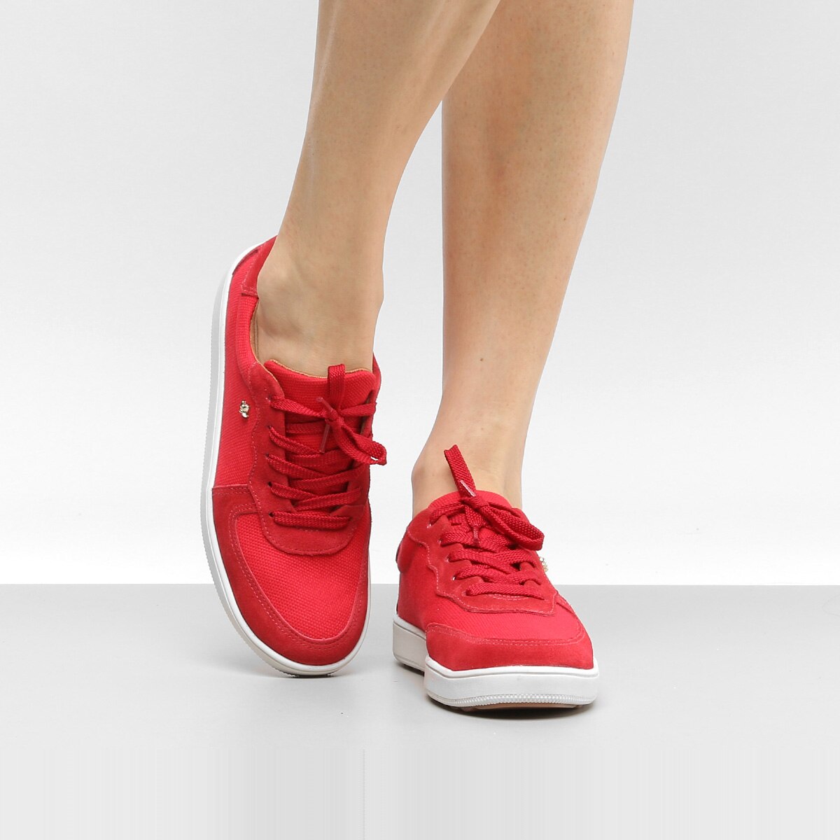 Tênis Cravo \u0026 Canela Tecido Feminino - Vermelho | Netshoes